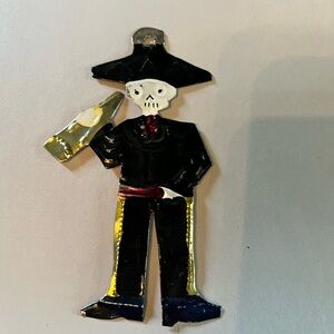 Hand painted Mexican tin art